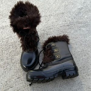 Hunter women lace up boots